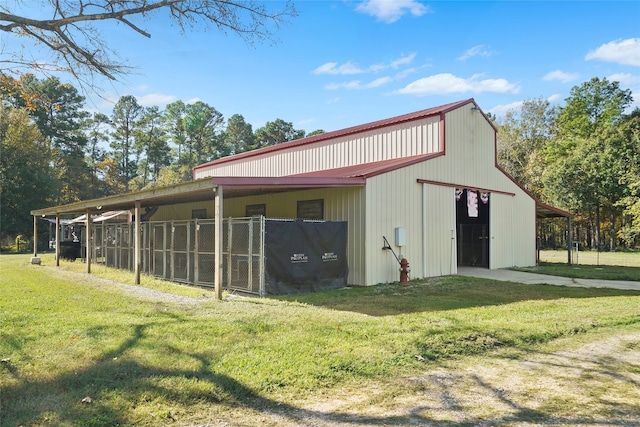 view of horse barn