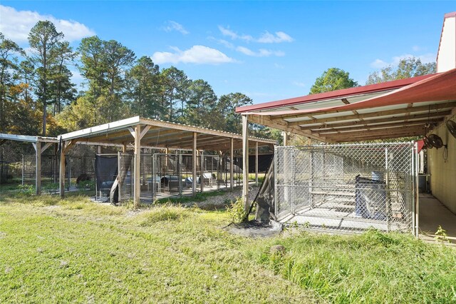 exterior space with an outdoor structure