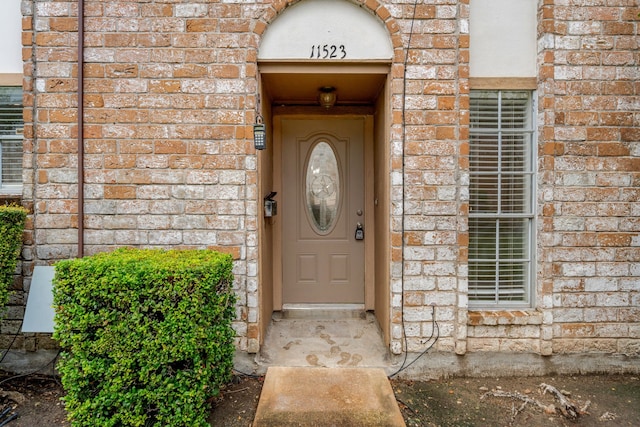 view of exterior entry