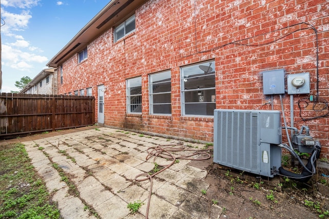 view of patio featuring central AC