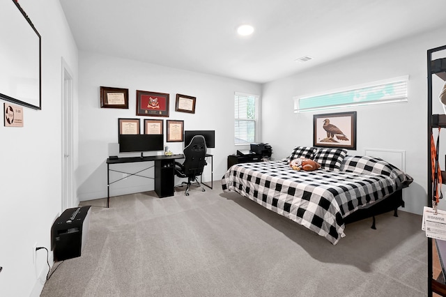 view of carpeted bedroom