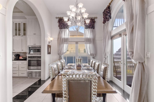 dining room featuring tile patterned floors