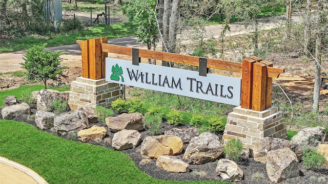 view of community sign