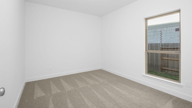 view of carpeted spare room