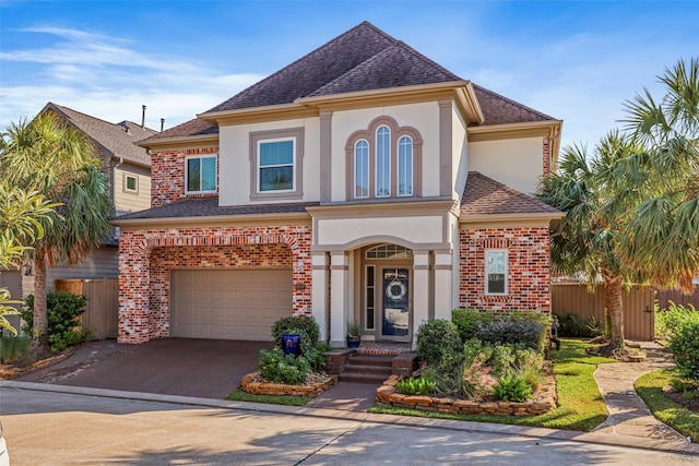 view of front of house featuring a garage