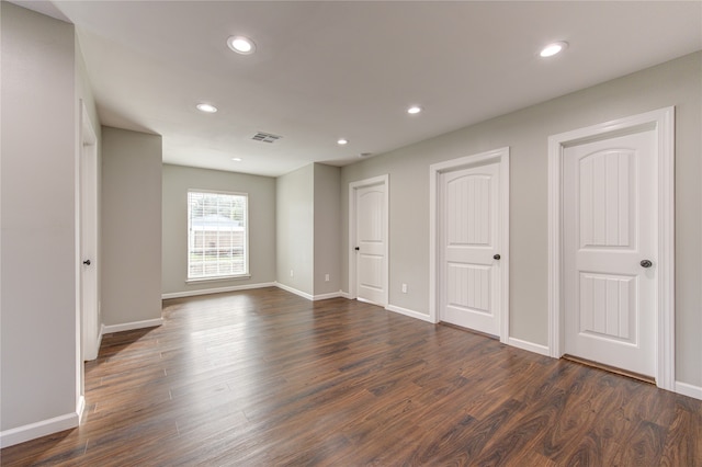 interior space featuring dark wood-type flooring