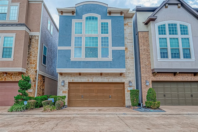 view of property featuring a garage