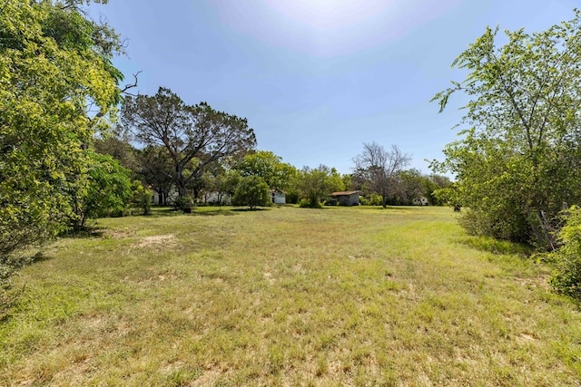 view of yard with a rural view