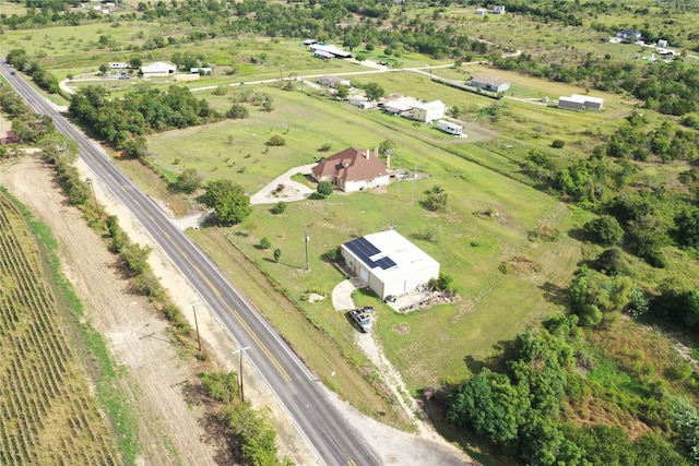 aerial view with a rural view