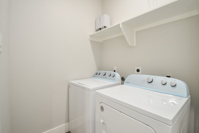 laundry room with separate washer and dryer