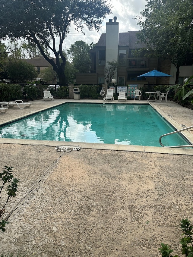 view of pool with a patio area