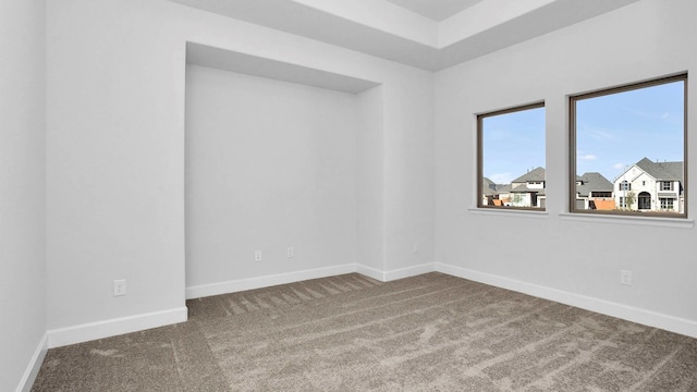 unfurnished room featuring carpet