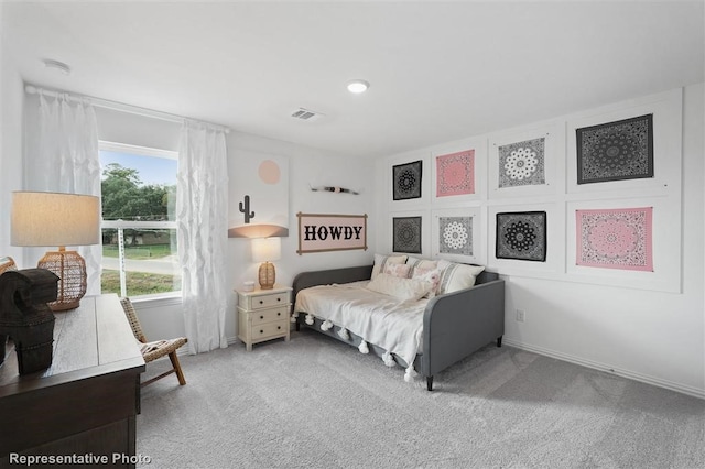 view of carpeted bedroom