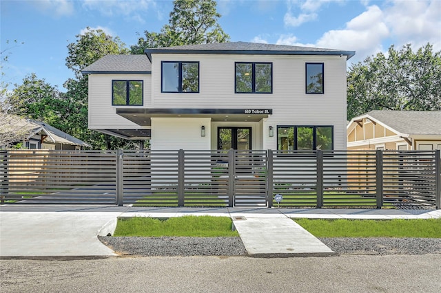 modern home with a carport