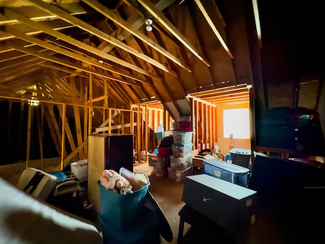 view of attic