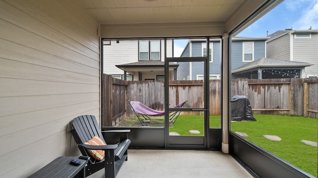 view of sunroom / solarium