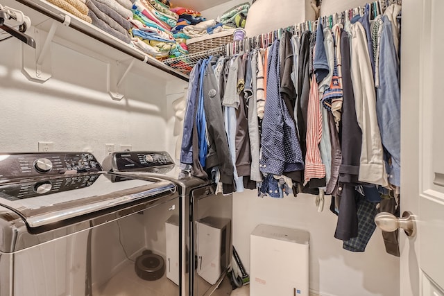 laundry area with washer and dryer