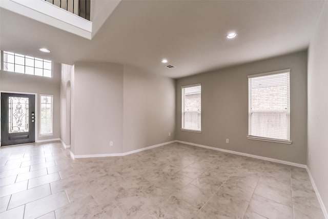 view of tiled foyer