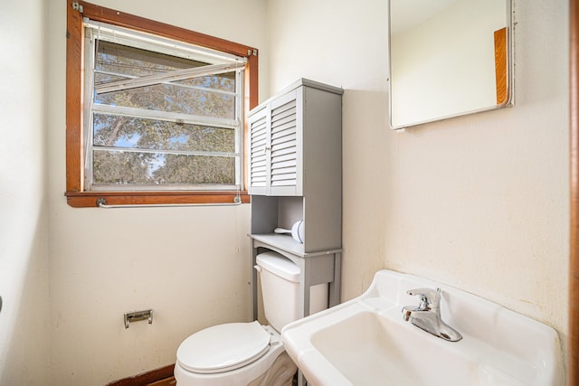 bathroom featuring sink and toilet