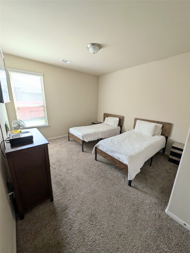 bedroom with carpet floors