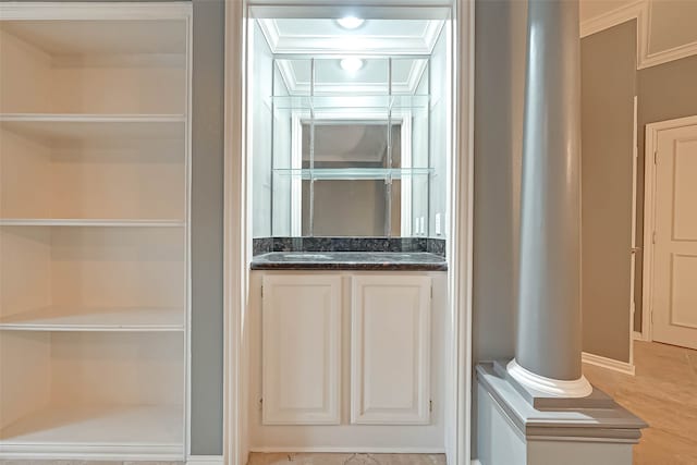 interior space featuring tile patterned flooring