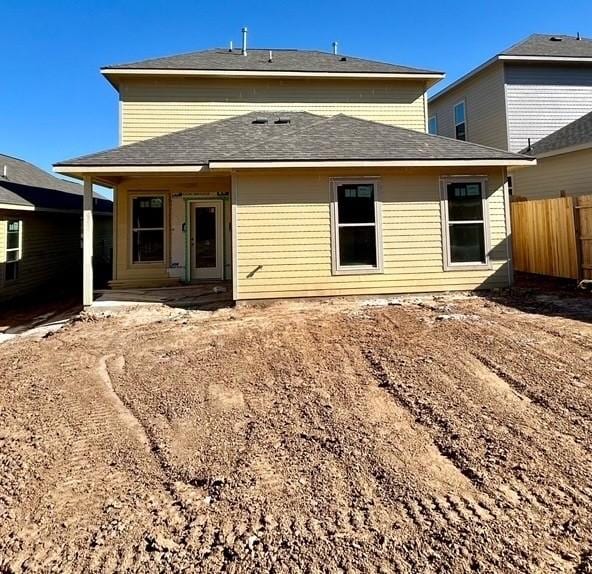 view of rear view of property