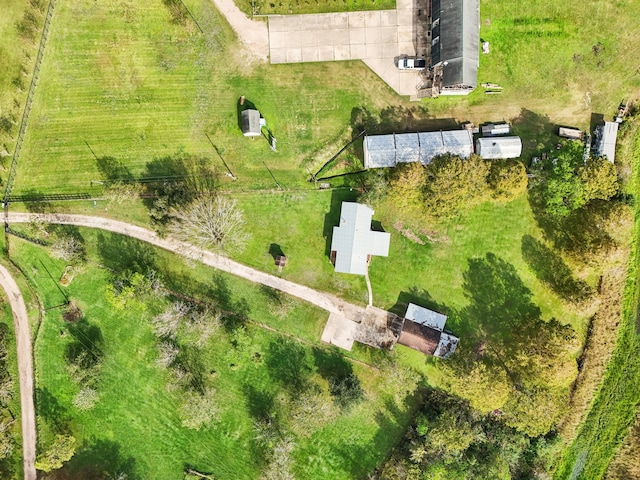 aerial view featuring a rural view