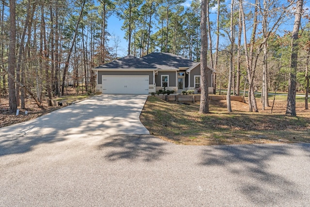 view of front facade with a garage