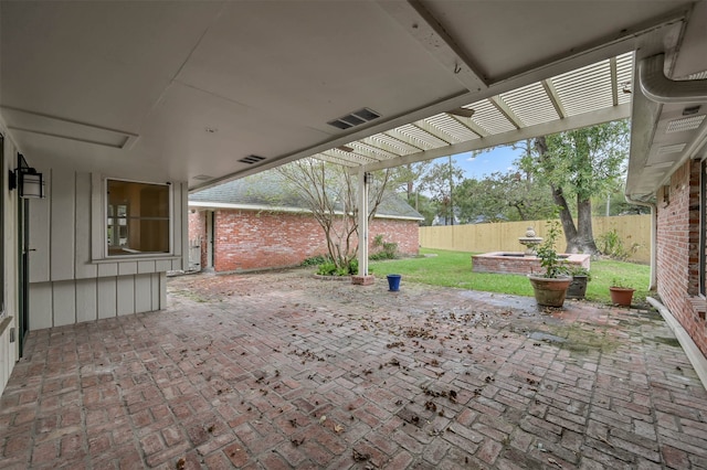 view of patio / terrace with a pergola