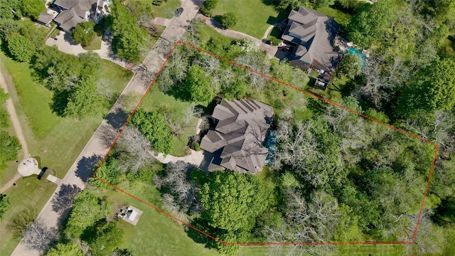 66 Bees Creek Rd, Missouri City, TX 77459 - aerial view of property and surrounding area with property parcel outlined