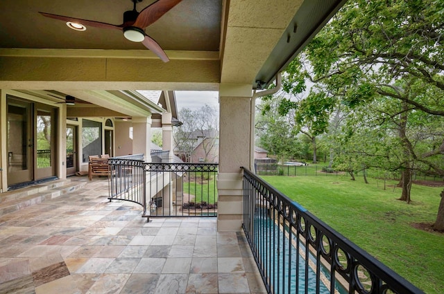 66 Bees Creek Rd, Missouri City, TX 77459 - view of patio with a ceiling fan