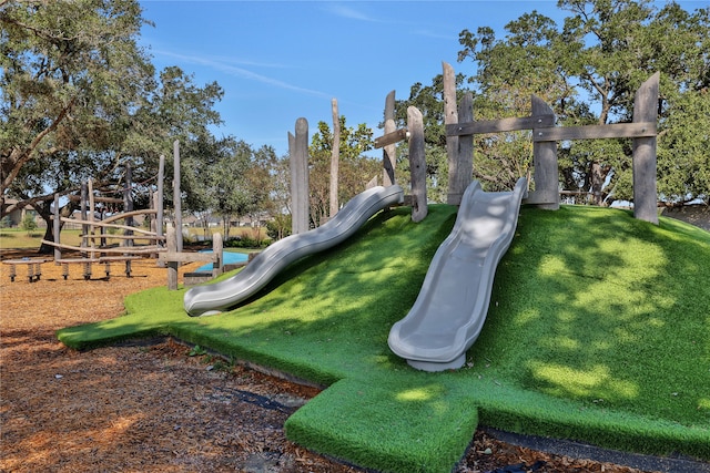 view of jungle gym