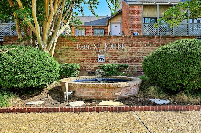 view of community sign