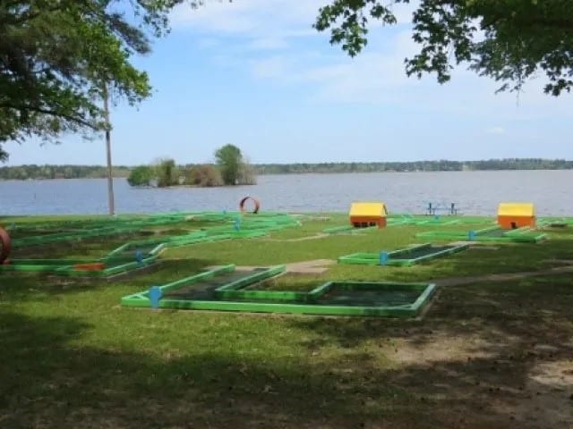 view of community with a water view