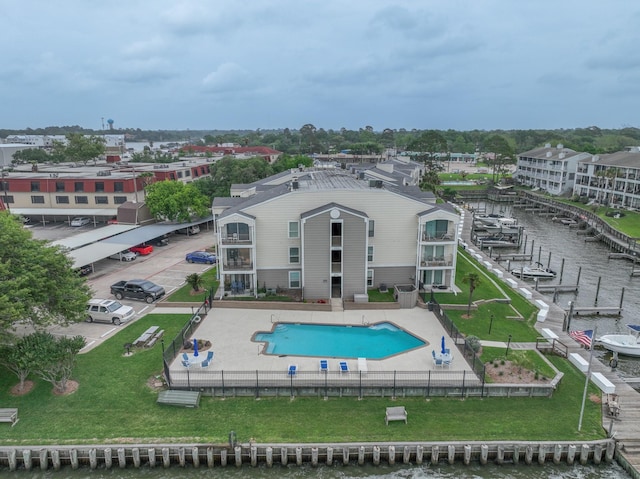 114 Yacht Club Ln Unit 114, El Lago, TX 77586 - aerial view of a pool area