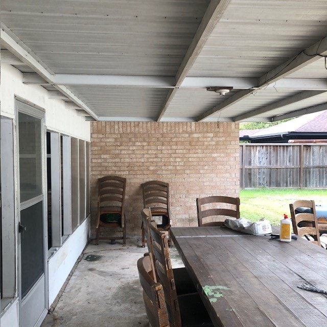 view of patio / terrace with a wooden deck