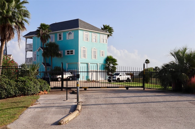 view of building exterior with a garage