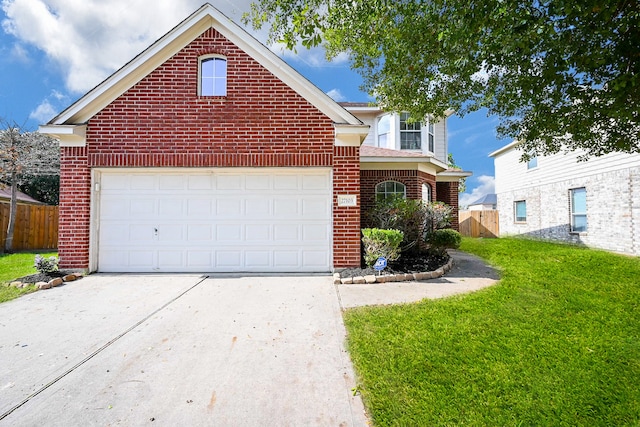 view of front property with a front lawn