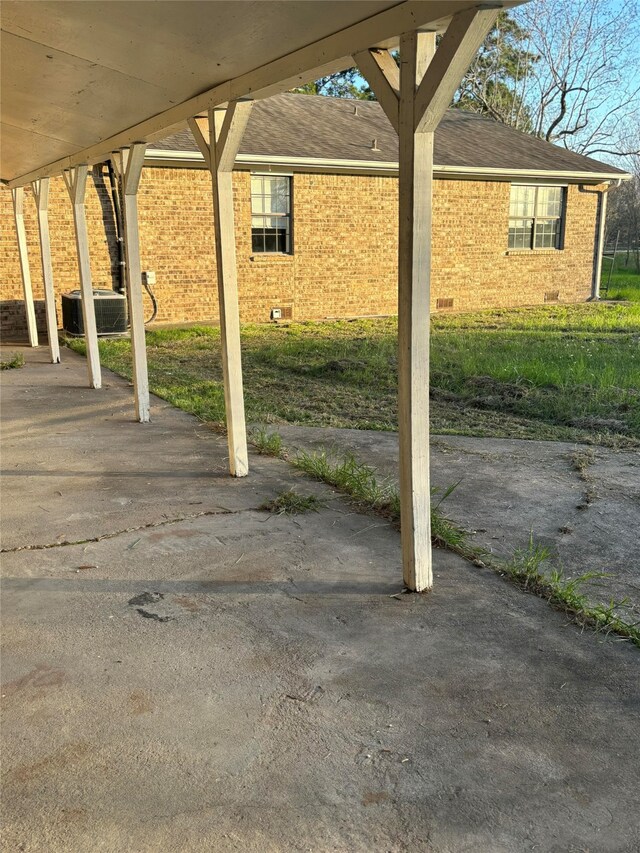 view of patio with central AC unit