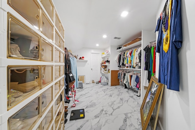 view of walk in closet