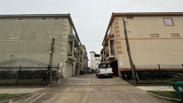 view of property featuring a garage