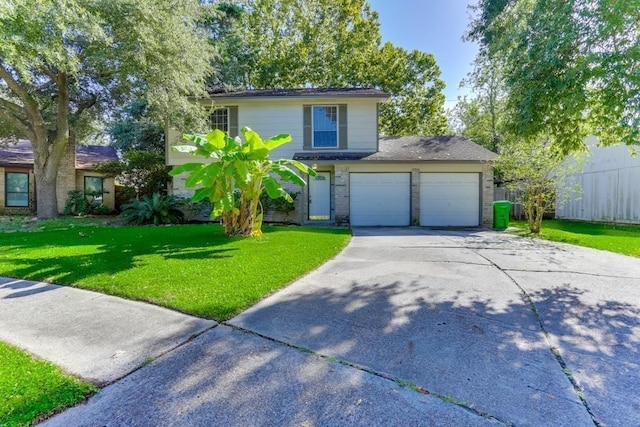 view of front property with a front lawn