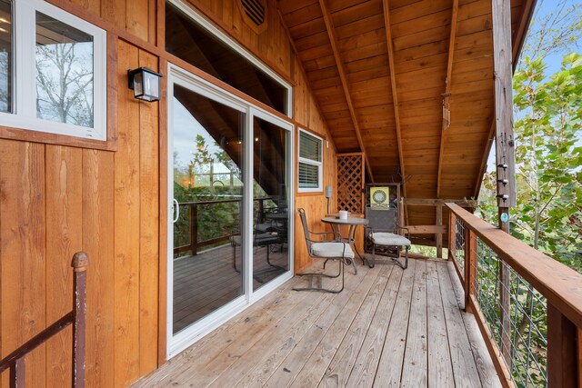 view of wooden deck