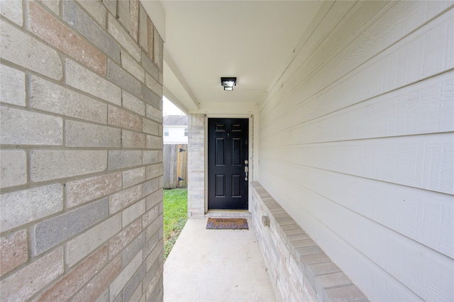 view of doorway to property