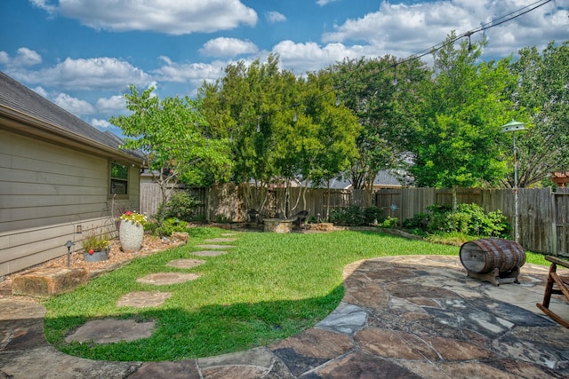 view of yard featuring a patio area