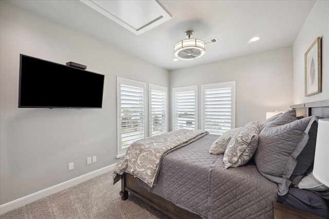 view of carpeted bedroom