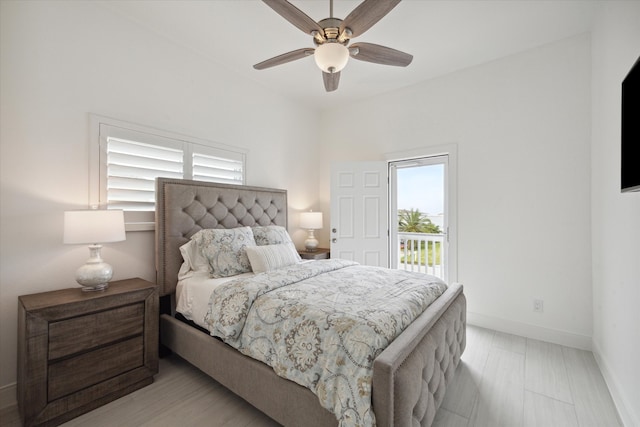 bedroom with ceiling fan