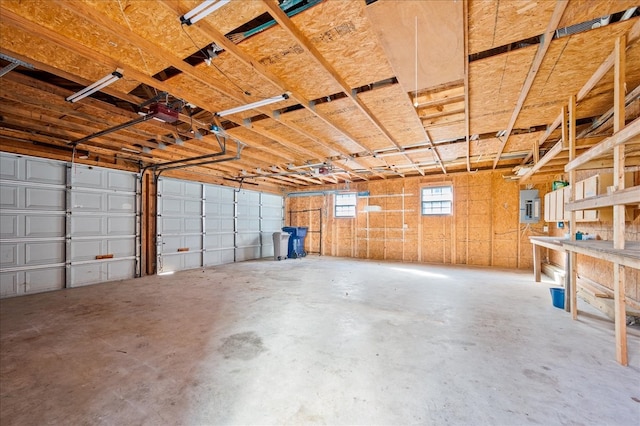 garage featuring electric panel