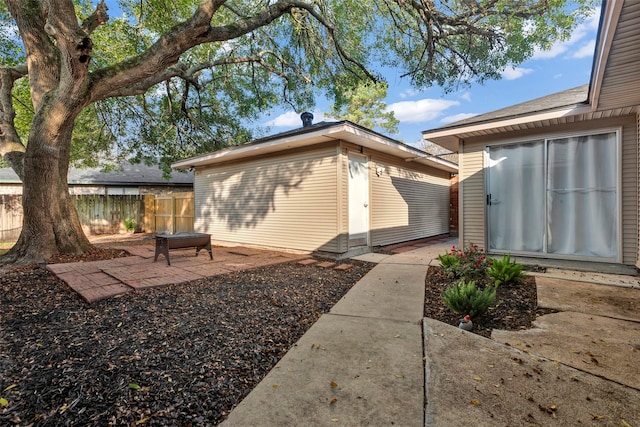 rear view of property with a patio