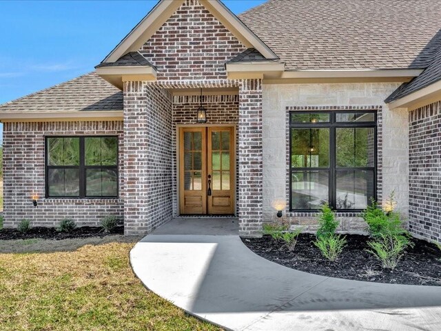 entrance to property with french doors